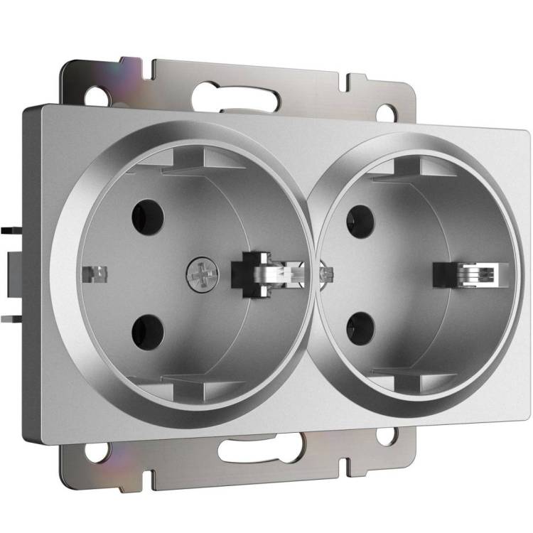 Розетка двойная с заземлением Werkel W1172065