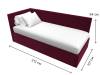 Кровать Лига Диванов Лига-039 122069L красный левая 90x200 фото 8