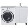 Тумба с раковиной Uperwood Magenta 52930205156 под стиральную машину, напольная, с дверцами, белая, правая, 120 см