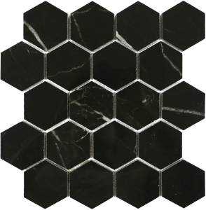 Мозаика LeeDo Marble Porcelain Marrone Oriente Pol гексагон (3.7x6.4) 26.7x30.8