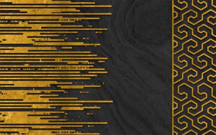 3D Фотообои Artegrafico «Золотой эквалайзер» AM-014 канвас