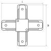 Коннектор X-образный Lightstar Barra Black 502147 фото 2