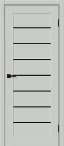 Межкомнатная дверь Bravo Браво-22 Black Shine полотно Grey Silk 800x2000
