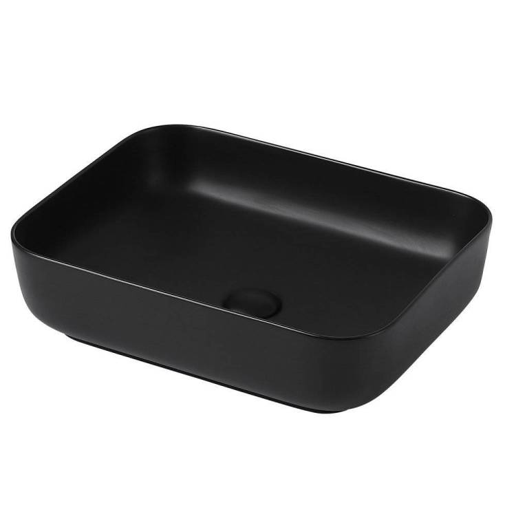 Раковина Abber Rechteck AC2202MB 50 см, черная матовая