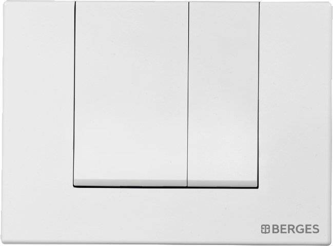 Кнопка смыва Berges Wasserhaus Novum S4 белый, матовый