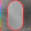 Зеркало Cezares Ellisse CZR-SPC-ELS-550-1050-RGB-TCH с контурной RGB подсветкой и сенсорным выключателем, 12V, 55x105 фото 2