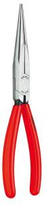Плоскогубцы KNIPEX механика, плоскокруглые губки с крестовой насечкой, 200 мм, чёрные, 1К ручки