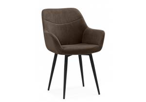 Стул на металлокаркасе Notta Флюид 642985 коричневый (glory 08) / черный