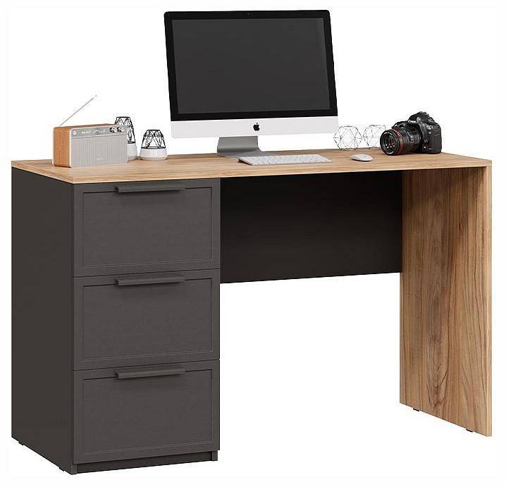 Стол письменный Трия Стелла TRI_261949 Серый вулкан/Фон серый/Яблоня Беллуно