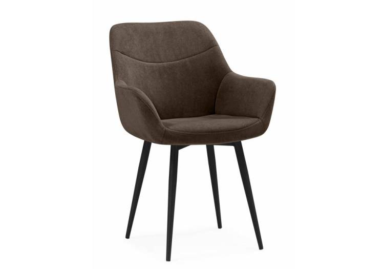 Стул на металлокаркасе Notta Флюид 642985 коричневый (glory 08) / черный