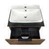 Тумба с раковиной Comforty Штутгарт 60 00004151039 подвесная, дуб темно-коричневый фото 5