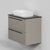 Тумба с раковиной La Fenice Elba Twin Cappuccino NFNC-01-ELB-C-80-2-3-M-GB бежевая матовая, 80 см