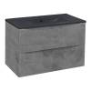 Тумба под раковину Vincea Mia VMC-2MC800BT 800 подвесная, 2 выкатных ящика soft close, Beton фото 5