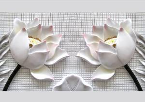 3D Фотообои Artegrafico «Лотосы на плитке» BR-009 канвас