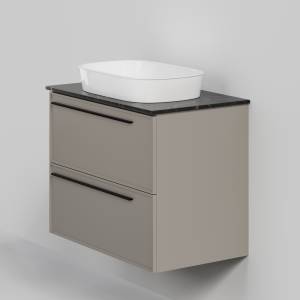 Тумба с раковиной La Fenice Elba Twin Cappuccino NFNC-01-ELB-C-80-2-3-M-GB бежевая матовая, 80 см