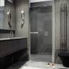 Душевая дверь в нишу MaybahGlass MGD-461-5 профиль хром матовый, стекло графит, 90x198 фото 2