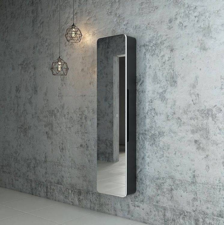 Зеркало-шкаф с подсветкой Art&Max LECCE AM-Lec-360-1560-1D-DS-F-Nero