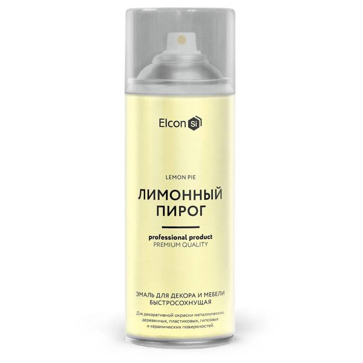 Эмаль для декора и мебели быстросохнущая Elcon лимонный пирог 520 мл