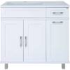 Тумба с раковиной Misty Купер 90 L с бельевой корзиной