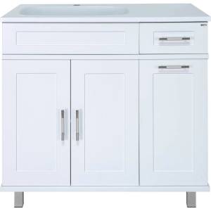 Тумба с раковиной Misty Купер 90 L с бельевой корзиной