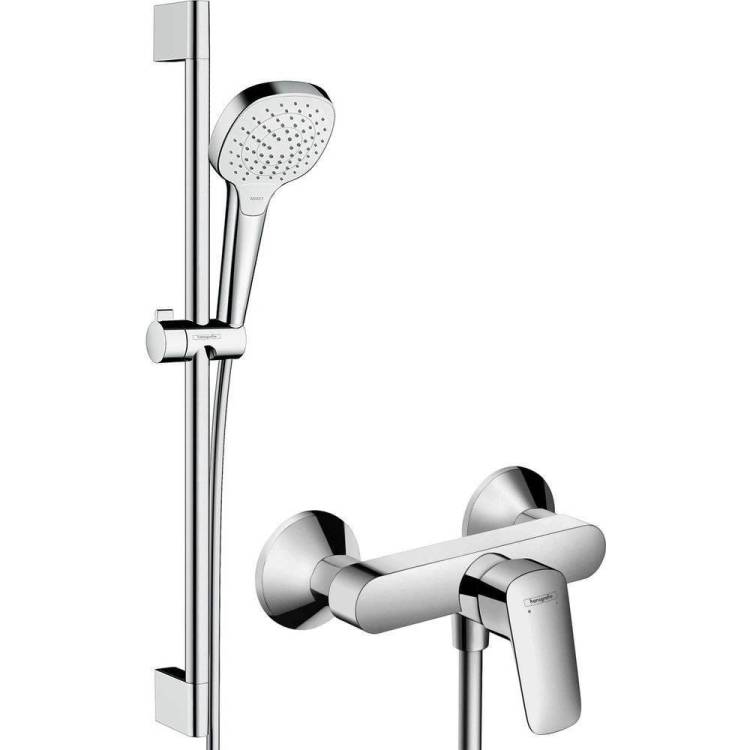 Душевой комплект Hansgrohe Logis 71600000 смеситель + Душевой гарнитур Croma Select E Vario 26582400