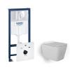 Комплект Grohe GR7505510 Инсталляция для унитаза Grohe Rapid SL + Унитаз подвесной beWash Kraft безободковый, с сиденьем микролифт, белый глянец