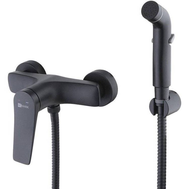 Гигиенический душ Lemark Bronx LM3718BL черный, со смесителем
