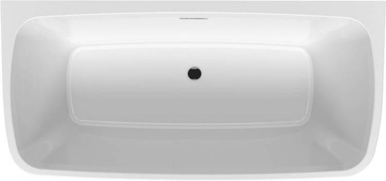 Акриловая ванна Riho Bathtubs B086002005 Adore 180 белый glossy Riho Fall заполнение через перелив, хром 180x86x56