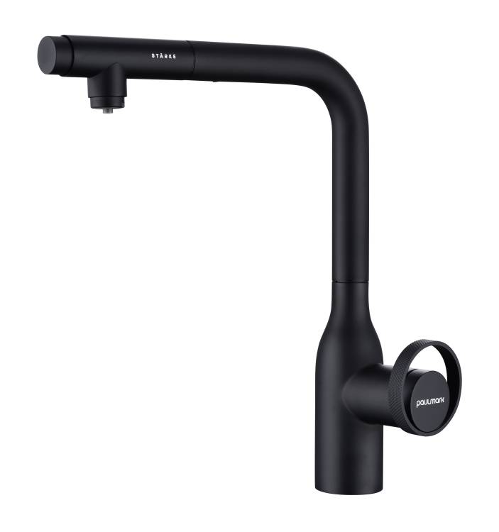 Смеситель для кухни Paulmark Urban Ur213104-AN с выдвижным изливом, антрацит
