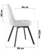 Набор из 2 стульев Stool Group Pleid OS-2452Z-2 Lumos-25 DUAL X2 кремовые, вращающиеся фото 10