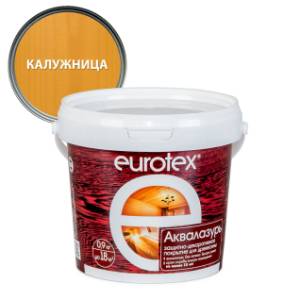 Лак защитно-декоративный для дерева EUROTEX Аквалазурь калужница 0.9 л