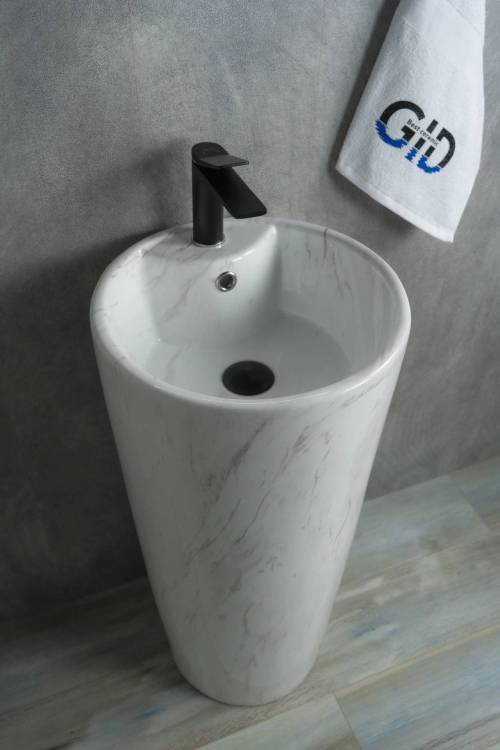 Раковина Gid Autonomo Nb131wgs 81115 глянцевая, под камень, 40x40x84
