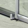 Душевая дверь в нишу MaybahGlass MGD-1275-5 профиль хром матовый, стекло бесцветное, 100x195 фото 2