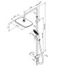 Душевая стойка Damixa Merkur 940000300 черный фото 8