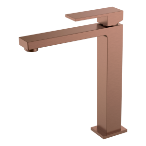 Смеситель для раковины Boheme Qubic 472-BRB высокий, Brushed Bronze