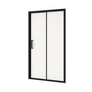 Душевая дверь в нишу Royal Bath Accord RB155HS-C-BL профиль черный, стекло матовое, 155x200