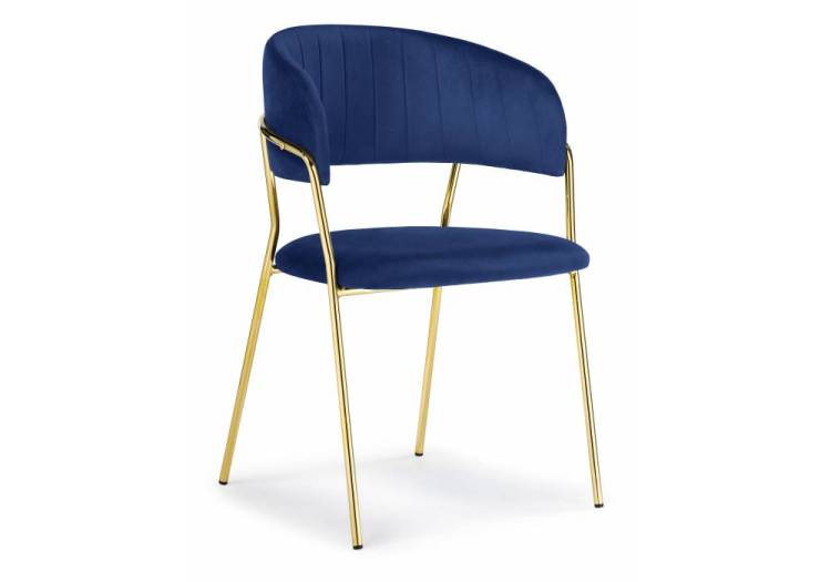 Стул Woodville Kamelia 15320 dark blue, gold