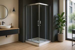 Душевой уголок Royal Bath RB HPD-T-CH профиль хром, стекло прозрачное, 115x115x200