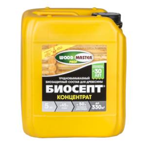 Состав антисептический для древесины Woodmaster Биосепт бесцветный 5 л