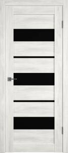 Межкомнатная дверь Владимирская Фабрика Дверей Atum 23 Nord Vellum стекло Black Gloss 900x2000