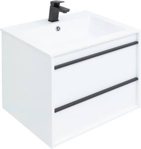 Тумба с раковиной Aquanet Lino 60 белый матовый