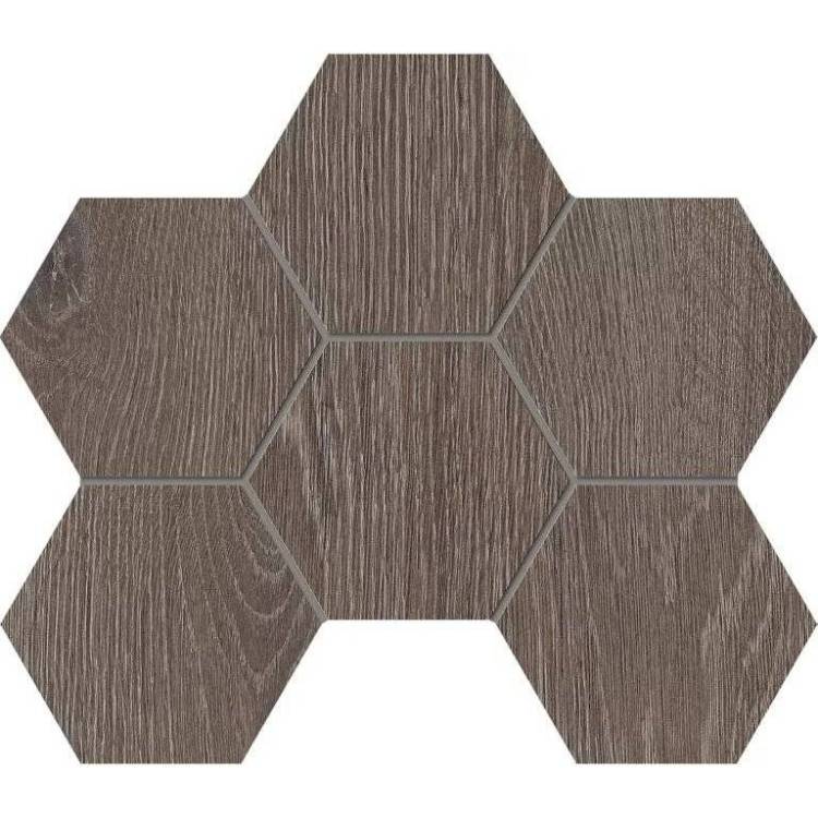 Мозаика Estima Kraft Wood 70623 Mosaic/KW03_NR/25x28.5x10/Hexagon Wenge Hexagon 25x28.5