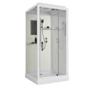 Душевая кабина Niagara Standart ST80/15Q профиль белый, стекло прозрачное, 80x80x215