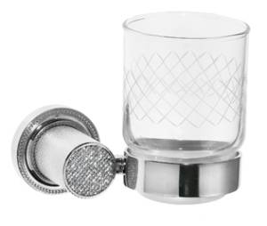 Стакан Boheme Royal Cristal 10924-CR-B настенный Black Хром