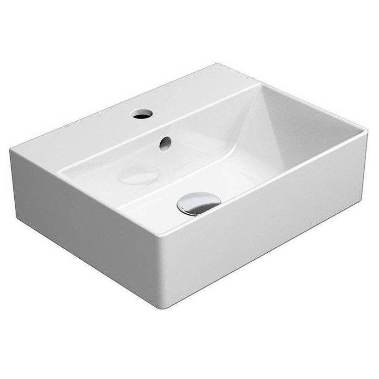 Раковина GSI Kube X 9485111 45 см, белая глянцевая