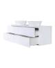 Тумба с раковиной Orange Отто Ot-130TuMDF+B08-360W подвесная с 2-мя раковинами фото 3