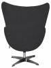 Кресло Bradex Home Egg Style Chair RF 0687 черный/экокожа фото 4