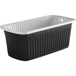 Ванна из искусственного камня Migliore Olivia 25341 174x80 слив-перелив хром, черная