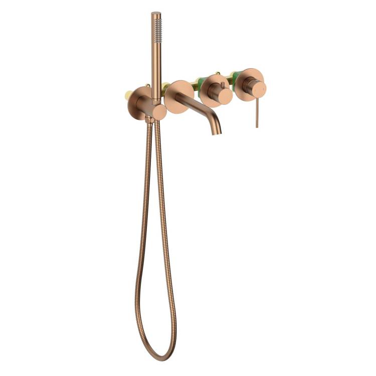 Смеситель для ванны с душем Timo Saona 2314/19YSM розовое золото