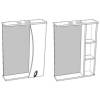 Зеркало-шкаф Corozo Наина 60/С SD-00000298 белый, 59x73.7 см фото 3